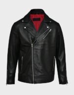 biker classic men fashion cow hide leather jacket