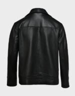 biker classic men fashion cow hide leather jacket black