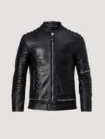 black smart bomber jacket for mens