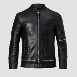 black smart bomber jacket for mens