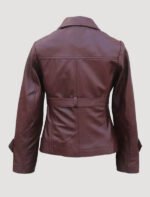 brown peggy leather jacket for womens