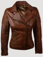 cafe racer brown leather jacket