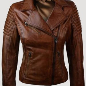 cafe racer brown leather jacket