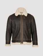 classic mens shearling aviator jacket