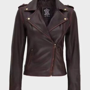 colorado womens dark brown moto leather jacket