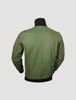 green genuine leather jacke for mens