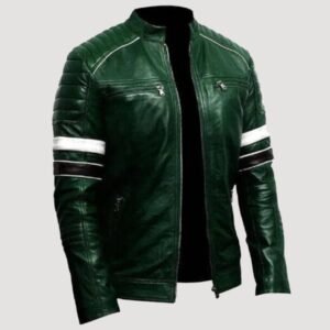 green men biker leather jacket