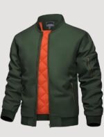 mens army green bomber jackets