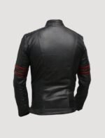 mens black leather jacket