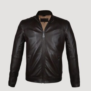 mens brown leather jacket