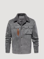 mens casual winter jackets faux suede leather