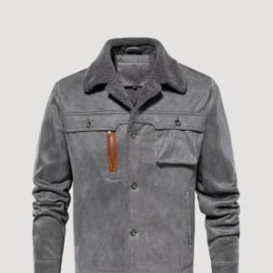 mens casual winter jackets faux suede leather