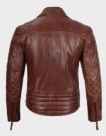 mens cognac motorcycle leather jacket brown