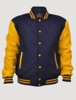 mens golden varsity jacket