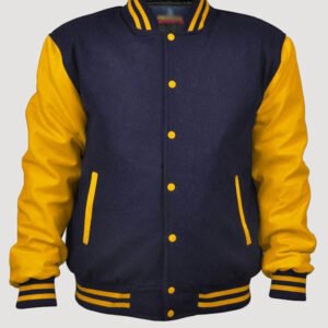 mens golden varsity jacket