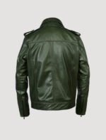 mens green leather jacket