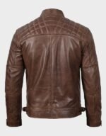 mens motorcycle leather jacket coffee brown