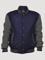 mens navy dark grey varsity jacketmens navy dark grey varsity jacket