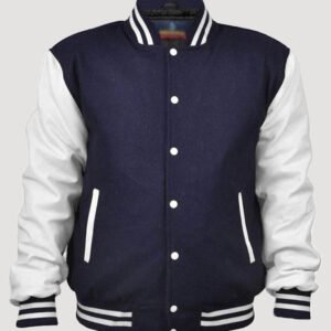 mens real leather varsity jacket