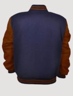 mens varsity jacket genuine leather sleeve