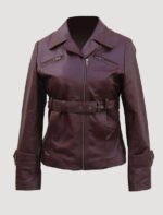 peggy brown leather jacket