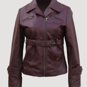 peggy brown leather jacket