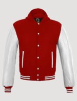 red varsity jacket for mans