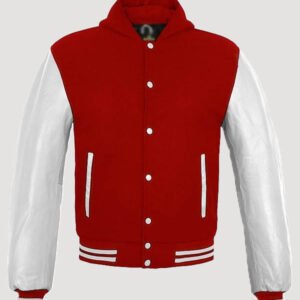 red varsity jacket for mans