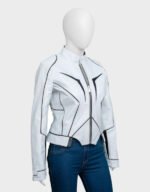 women white bikers leather jacket