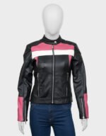 womens black and pink jacket