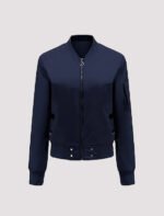 womens blue bomber jacket