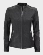 womens slim fit leather jacket