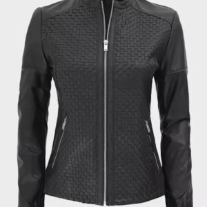 womens slim fit leather jacket