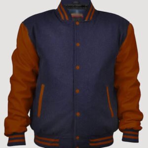 wool blend varsity jacket for mens